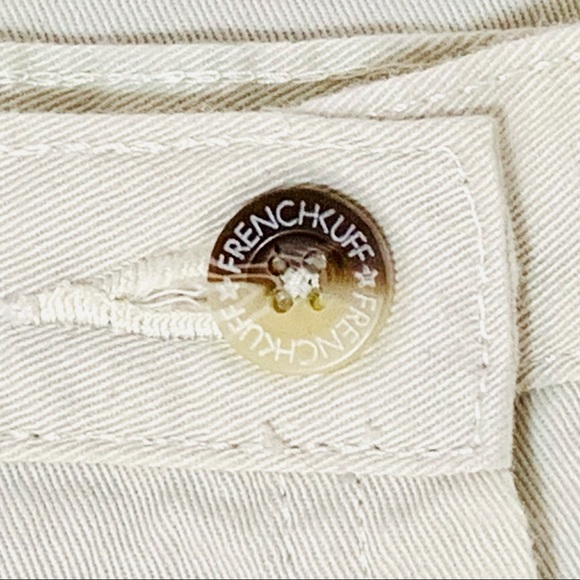 NEW Size 12 French Kuff 90s Beige Khaki Tortoiseshell Button Wrap Mini Skirt - Picture 8 of 11